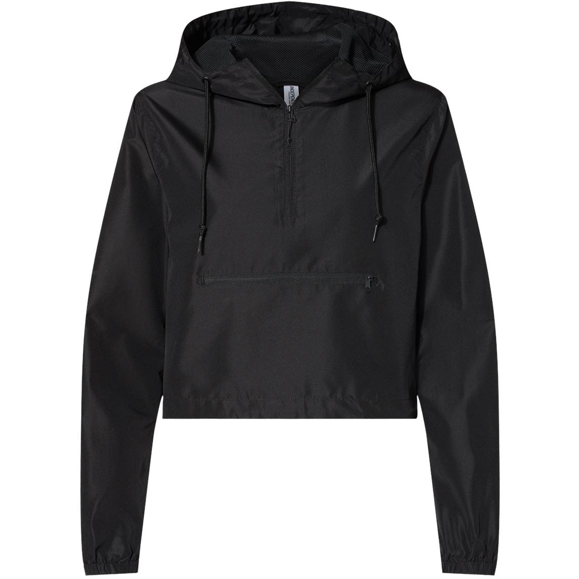 Women's Lightweight Quarter-Zip Pullover Crop Windbreaker